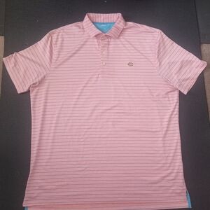 Johnnie-O And Oakmont Country Club Colab Newton Striped Polo Shirt In Azelea